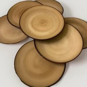 Vintage Sango Nova Brown 4933 Salad Plates Set of 7